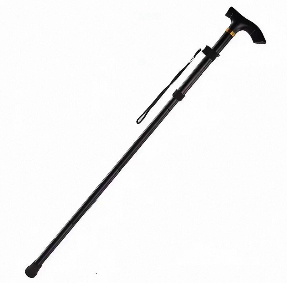Folding Aluminum Trekking Pole Adjustable Hiking Stick with Wrist Strap